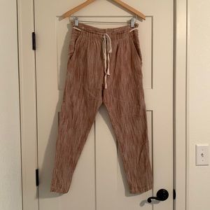 Casual Tan Drawstring Pants